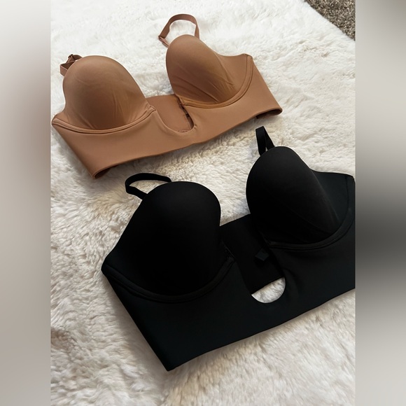 Two NWOT Black and Tan Bras - Picture 1 of 8